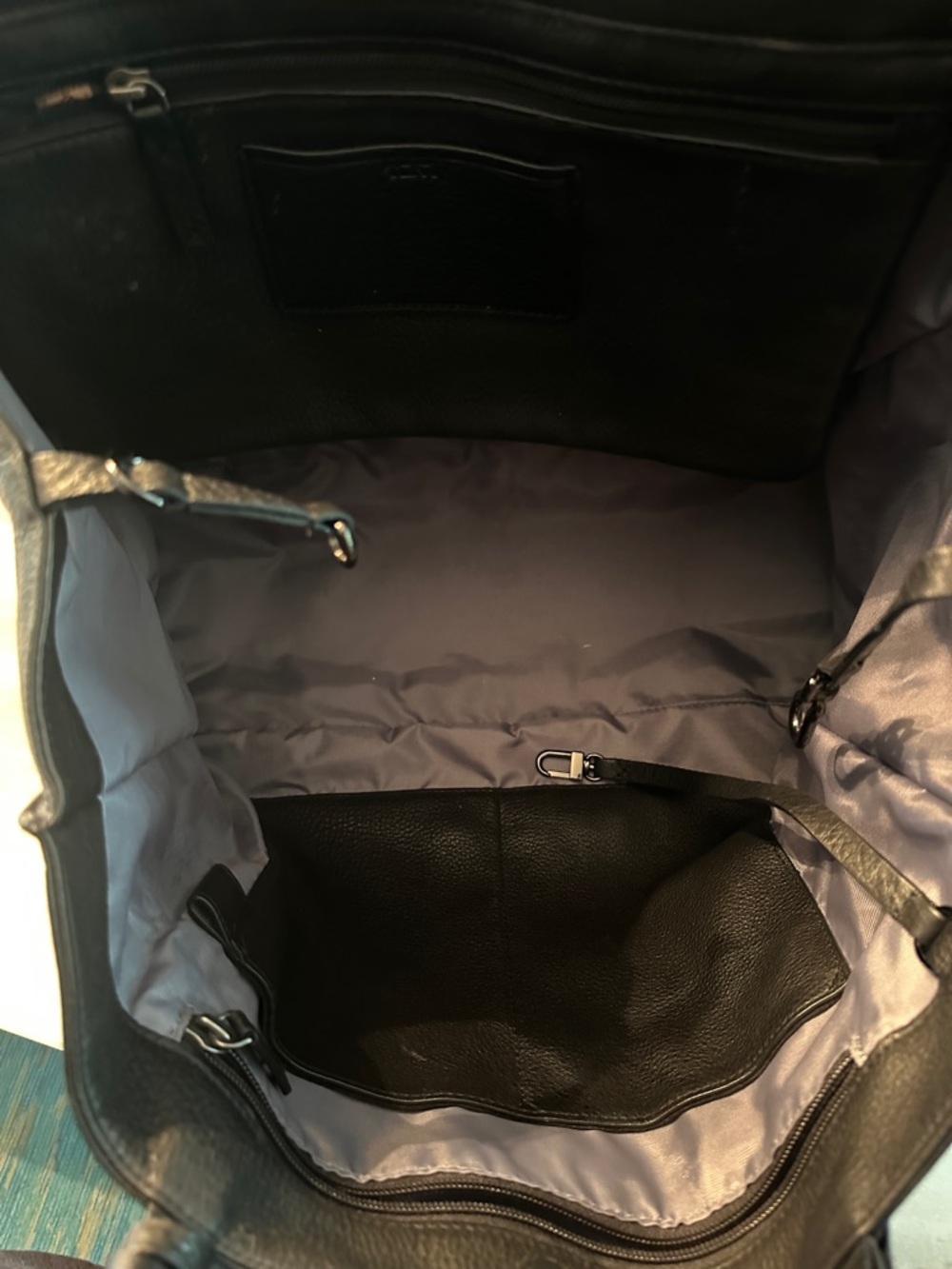 Tumi Black Textured Leather Tote - Picture 7 of 8